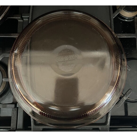 Vtg Vision Ware Corning USA Amber Ribbed Baking Dish 2.5 QT 2.5 L V-33-B NO LID - Picture 6 of 8
